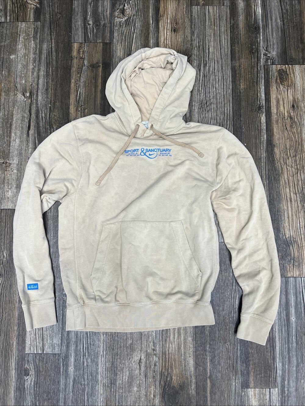 Nike Sports and Sanctuary Club Pullover Hoodie Beige Men's Size Small